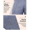 image:imageCOOFANDY Mens Blazer Casual Slim Fit Sport Coats Linen Texture Sport Jacket  Ligtweight Blazers Two Button Suit Jacket All Seaon Ideal for Casual Daily Wear Business Wedding GraduationBlue