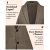image:imageCOOFANDY Mens Blazer Casual Slim Fit Sport Coats Linen Texture Sport Jacket  Ligtweight Blazers Two Button Suit Jacket All Seaon Ideal for Casual Daily Wear Business Wedding GraduationBrown