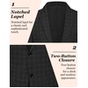 image:imageCOOFANDY Mens Blazer Casual Slim Fit Sport Coats Linen Texture Sport Jacket  Ligtweight Blazers Two Button Suit Jacket All Seaon Ideal for Casual Daily Wear Business Wedding GraduationPlaid Blazer Black