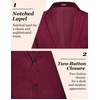 image:imageCOOFANDY Mens Blazer Casual Slim Fit Sport Coats Linen Texture Sport Jacket  Ligtweight Blazers Two Button Suit Jacket All Seaon Ideal for Casual Daily Wear Business Wedding GraduationBurgundy