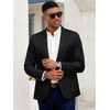 image:imageCOOFANDY Mens Blazer Casual Slim Fit Sport Coats Linen Texture Sport Jacket  Ligtweight Blazers Two Button Suit Jacket All Seaon Ideal for Casual Daily Wear Business Wedding GraduationBlack