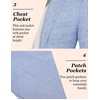 image:imageCOOFANDY Mens Blazer Casual Slim Fit Sport Coats Linen Texture Sport Jacket  Ligtweight Blazers Two Button Suit Jacket All Seaon Ideal for Casual Daily Wear Business Wedding GraduationSky Blue