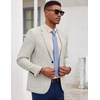 image:imageCOOFANDY Mens Blazer Casual Slim Fit Sport Coats Linen Texture Sport Jacket  Ligtweight Blazers Two Button Suit Jacket All Seaon Ideal for Casual Daily Wear Business Wedding GraduationLight Grey