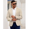 image:imageCOOFANDY Mens Blazer Casual Slim Fit Sport Coats Linen Texture Sport Jacket  Ligtweight Blazers Two Button Suit Jacket All Seaon Ideal for Casual Daily Wear Business Wedding GraduationKhaki