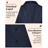 image:imageCOOFANDY Mens Blazer Casual Slim Fit Sport Coats Linen Texture Sport Jacket  Ligtweight Blazers Two Button Suit Jacket All Seaon Ideal for Casual Daily Wear Business Wedding GraduationNavy Blue