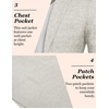 image:imageCOOFANDY Mens Blazer Casual Slim Fit Sport Coats Linen Texture Sport Jacket  Ligtweight Blazers Two Button Suit Jacket All Seaon Ideal for Casual Daily Wear Business Wedding GraduationLight Grey