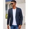 image:imageCOOFANDY Mens Blazer Casual Slim Fit Sport Coats Linen Texture Sport Jacket  Ligtweight Blazers Two Button Suit Jacket All Seaon Ideal for Casual Daily Wear Business Wedding GraduationNavy Blue