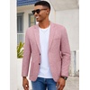 image:imageCOOFANDY Mens Blazer Casual Slim Fit Sport Coats Linen Texture Sport Jacket  Ligtweight Blazers Two Button Suit Jacket All Seaon Ideal for Casual Daily Wear Business Wedding GraduationBrick Red