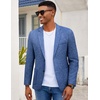 image:imageCOOFANDY Mens Blazer Casual Slim Fit Sport Coats Linen Texture Sport Jacket  Ligtweight Blazers Two Button Suit Jacket All Seaon Ideal for Casual Daily Wear Business Wedding GraduationRoyal Blue