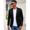 image:imageCOOFANDY Mens Blazer Casual Slim Fit Sport Coats Linen Texture Sport Jacket  Ligtweight Blazers Two Button Suit Jacket All Seaon Ideal for Casual Daily Wear Business Wedding GraduationBlack