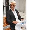 image:imageCOOFANDY Mens Blazer Casual Slim Fit Sport Coats Linen Texture Sport Jacket  Ligtweight Blazers Two Button Suit Jacket All Seaon Ideal for Casual Daily Wear Business Wedding GraduationPlaid Blazer Black