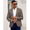 image:imageCOOFANDY Mens Blazer Casual Slim Fit Sport Coats Linen Texture Sport Jacket  Ligtweight Blazers Two Button Suit Jacket All Seaon Ideal for Casual Daily Wear Business Wedding GraduationBrown