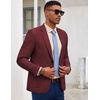 image:imageCOOFANDY Mens Blazer Casual Slim Fit Sport Coats Linen Texture Sport Jacket  Ligtweight Blazers Two Button Suit Jacket All Seaon Ideal for Casual Daily Wear Business Wedding GraduationBurgundy