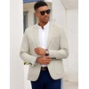 image:imageCOOFANDY Mens Blazer Casual Slim Fit Sport Coats Linen Texture Sport Jacket  Ligtweight Blazers Two Button Suit Jacket All Seaon Ideal for Casual Daily Wear Business Wedding GraduationLight Grey