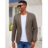 image:imageCOOFANDY Mens Blazer Casual Slim Fit Sport Coats Linen Texture Sport Jacket  Ligtweight Blazers Two Button Suit Jacket All Seaon Ideal for Casual Daily Wear Business Wedding GraduationBrown