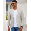 image:imageCOOFANDY Mens Blazer Casual Slim Fit Sport Coats Linen Texture Sport Jacket  Ligtweight Blazers Two Button Suit Jacket All Seaon Ideal for Casual Daily Wear Business Wedding GraduationLight Grey