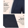 image:imageCOOFANDY Mens Blazer Casual Slim Fit Sport Coats Linen Texture Sport Jacket  Ligtweight Blazers Two Button Suit Jacket All Seaon Ideal for Casual Daily Wear Business Wedding GraduationNavy Blue