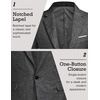 image:imageCOOFANDY Mens Blazer Casual Sport Coats Slim Fit Lightweight Sports Jacket  One Button Suit JacketLinen BlazerPlaid Blazer Shoulder PadsBlack