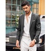 image:imageCOOFANDY Mens Blazer Casual Sport Coats Slim Fit Lightweight Sports Jacket  One Button Suit JacketLinen BlazerPlaid Blazer Shoulder PadsBlack