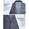 image:imageCOOFANDY Mens Blazer Casual Sport Coats Slim Fit Lightweight Sports Jacket  One Button Suit JacketLinen BlazerPlaid Blazer Shoulder PadsBlue