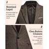 image:imageCOOFANDY Mens Blazer Casual Sport Coats Slim Fit Lightweight Sports Jacket  One Button Suit JacketLinen BlazerPlaid Blazer Shoulder PadsBrown