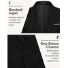 image:imageCOOFANDY Mens Blazer Casual Sport Coats Slim Fit Lightweight Sports Jacket  One Button Suit JacketLinen BlazerPlaid Blazer Shoulder PadsDark Black