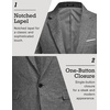 image:imageCOOFANDY Mens Blazer Casual Sport Coats Slim Fit Lightweight Sports Jacket  One Button Suit JacketLinen BlazerPlaid Blazer Shoulder PadsGrey