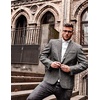 image:imageCOOFANDY Mens Blazer Casual Sport Coats Slim Fit Lightweight Sports Jacket  One Button Suit JacketLinen BlazerPlaid Blazer Shoulder PadsGrey