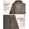 image:imageCOOFANDY Mens Blazer Casual Sport Coats Slim Fit Lightweight Sports Jacket  One Button Suit JacketLinen BlazerPlaid Blazer Shoulder PadsKhaki