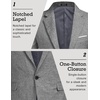 image:imageCOOFANDY Mens Blazer Casual Sport Coats Slim Fit Lightweight Sports Jacket  One Button Suit JacketLinen BlazerPlaid Blazer Shoulder PadsLinen Gray