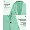 image:imageCOOFANDY Mens Blazer Casual Sport Coats Slim Fit Lightweight Sports Jacket  One Button Suit JacketLinen BlazerPlaid Blazer Shoulder PadsMint Green