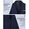 image:imageCOOFANDY Mens Blazer Casual Sport Coats Slim Fit Lightweight Sports Jacket  One Button Suit JacketLinen BlazerPlaid Blazer Shoulder PadsNavy Blue