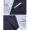 image:imageCOOFANDY Mens Blazer Casual Sport Coats Slim Fit Lightweight Sports Jacket  One Button Suit JacketLinen BlazerPlaid Blazer Shoulder PadsNavy Blue