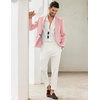 image:imageCOOFANDY Mens Blazer Casual Sport Coats Slim Fit Lightweight Sports Jacket  One Button Suit JacketLinen BlazerPlaid Blazer Shoulder PadsPink