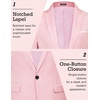 image:imageCOOFANDY Mens Blazer Casual Sport Coats Slim Fit Lightweight Sports Jacket  One Button Suit JacketLinen BlazerPlaid Blazer Shoulder PadsPink