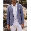 image:imageCOOFANDY Mens Blazer Casual Sport Coats Slim Fit Lightweight Sports Jacket  One Button Suit JacketLinen BlazerPlaid Blazer Shoulder PadsPlaid Blazer  Blue