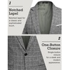 image:imageCOOFANDY Mens Blazer Casual Sport Coats Slim Fit Lightweight Sports Jacket  One Button Suit JacketLinen BlazerPlaid Blazer Shoulder PadsPlaid Blazer  Dark Gray