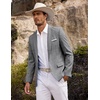 image:imageCOOFANDY Mens Blazer Casual Sport Coats Slim Fit Lightweight Sports Jacket  One Button Suit JacketLinen BlazerPlaid Blazer Shoulder PadsPlaid Blazer  Dark Gray