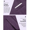 image:imageCOOFANDY Mens Blazer Casual Sport Coats Slim Fit Lightweight Sports Jacket  One Button Suit JacketLinen BlazerPlaid Blazer Shoulder PadsPurple