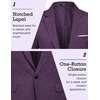 image:imageCOOFANDY Mens Blazer Casual Sport Coats Slim Fit Lightweight Sports Jacket  One Button Suit JacketLinen BlazerPlaid Blazer Shoulder PadsPurple