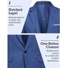 image:imageCOOFANDY Mens Blazer Casual Sport Coats Slim Fit Lightweight Sports Jacket  One Button Suit JacketLinen BlazerPlaid Blazer Shoulder PadsRoyal Blue