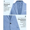 image:imageCOOFANDY Mens Blazer Casual Sport Coats Slim Fit Lightweight Sports Jacket  One Button Suit JacketLinen BlazerPlaid Blazer Shoulder PadsSky Blue