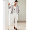 image:imageCOOFANDY Mens Blazer Casual Sport Coats Slim Fit Lightweight Sports Jacket  One Button Suit JacketLinen BlazerPlaid Blazer Shoulder PadsSky Grey