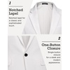 image:imageCOOFANDY Mens Blazer Casual Sport Coats Slim Fit Lightweight Sports Jacket  One Button Suit JacketLinen BlazerPlaid Blazer Shoulder PadsWhite