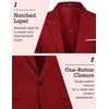 image:imageCOOFANDY Mens Blazer Casual Sport Coats Slim Fit Lightweight Sports Jacket  One Button Suit JacketLinen BlazerPlaid Blazer Shoulder PadsWine Red
