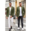 image:imageCOOFANDY Mens Casual Blazer Slim Fit Suit Jacket Lightweight Knit Sport Coat Two Button Blazer JacketArmy Green