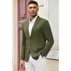 image:imageCOOFANDY Mens Casual Blazer Slim Fit Suit Jacket Lightweight Knit Sport Coat Two Button Blazer JacketArmy Green
