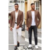 image:imageCOOFANDY Mens Casual Blazer Slim Fit Suit Jacket Lightweight Knit Sport Coat Two Button Blazer JacketBrown