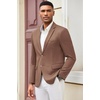 image:imageCOOFANDY Mens Casual Blazer Slim Fit Suit Jacket Lightweight Knit Sport Coat Two Button Blazer JacketBrown