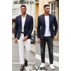 image:imageCOOFANDY Mens Casual Blazer Slim Fit Suit Jacket Lightweight Knit Sport Coat Two Button Blazer JacketNavy Blue